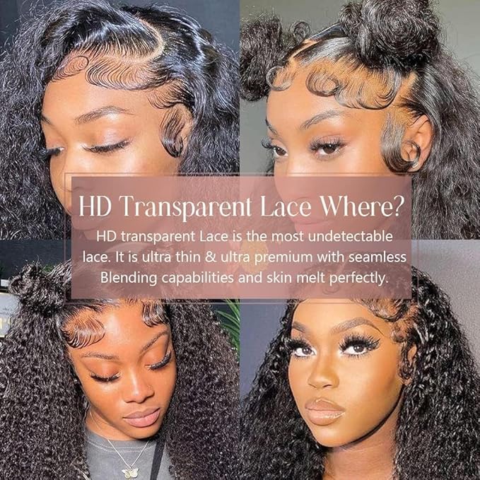 250% Density Deep Wave Human Hair Wig 13x6 Mongolian Lace Front Deep Curly Lace Front Wigs Human Hair Pre Plucked Deep Wave Frontal wig For Black Women Full And Thick (18Inch, 13x6 Wig)