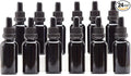YIZHAO Black Glass Dropper Bottle 1oz, Tincture Bottles with Glass Dropper, for Essential Oils, Aromatherapy, Cosmetic, Laboratory, Pharmacy, Liquids, Travel –24 Pcs