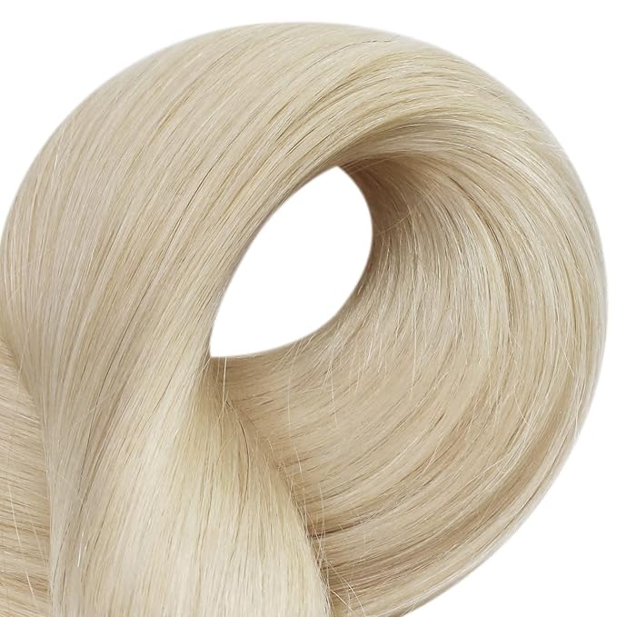 Full Shine Tape in Hair Extensions Silky Long Real Human Hair Color 60 Blonde 22 Inch Double Sided Tape Extensions Invisible Tape in Remy Human Hair 20 Pcs Skin Weft 50 Gram Straight Natural