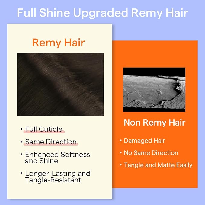 Full Shine Brown Human Hair Clip in Extensions Dark Brown Clip in Hair Extensions Real Human Hair Triple Weft Brunette Hair Extensions for Women Straight 14 Inch 7 Pcs 120 G