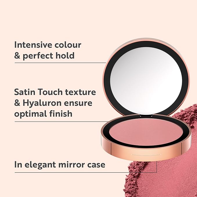 M. Asam Magic Finish Satin Blush Peachy Rose Blush (0.14 Oz) – Make-Up Powder Blush For A Fresh & Radiant Look With Hyaluronic Acid & Ultra-Fine Color Pigments For Fuller Looking Cheeks