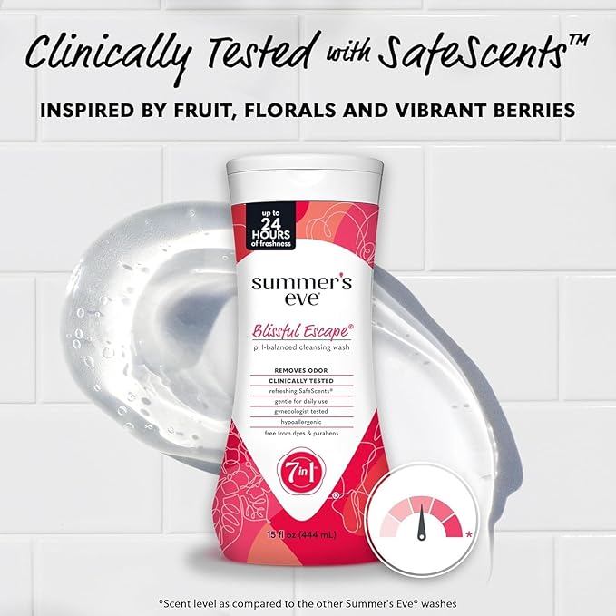 Summer's Eve Whole Body Deodorant Cream, Blissful Escape, 3 fl oz + Summer's Eve Blissful Escape Daily Refreshing All Over Feminine Body Wash, Removes Odor, Feminine Wash pH Balanced, 15 fl oz
