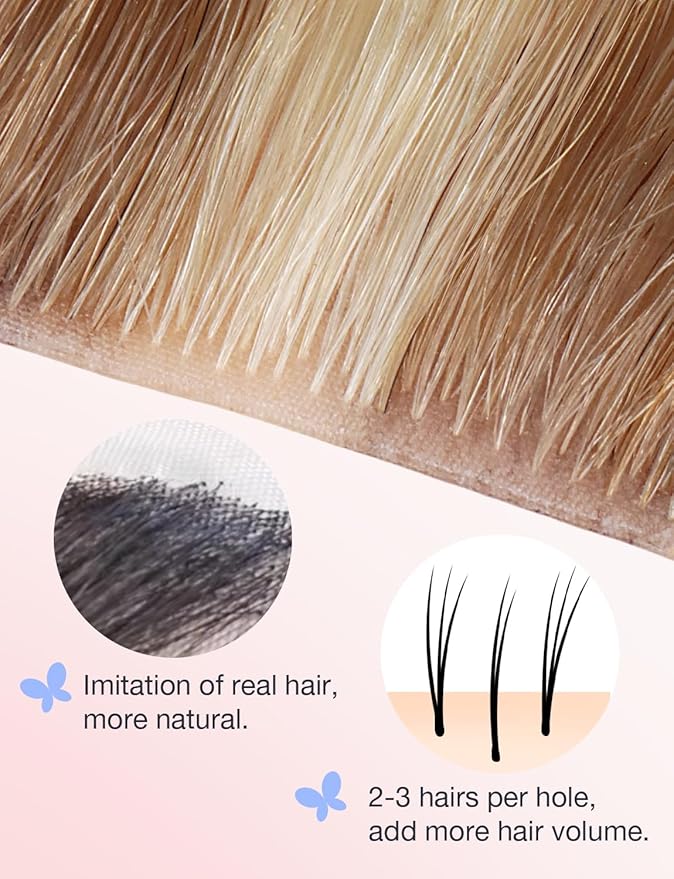 DOORES Invisi Edge Human Hair Extensions, Walnut Brown to Ash Brown & Bleach Blonde, 10 Injection Tape-ins, 50g, 14 Inch
