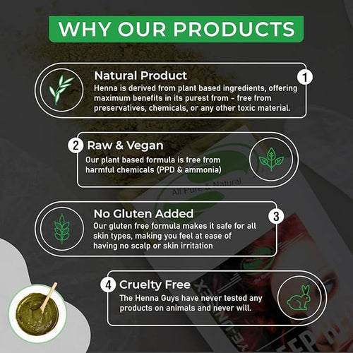 3 Packs Of Deep Red Henna Hair & Beard Color/Dye 100 Grams - Natural Hair Color, Plant-based Hair Dye - The Henna Guys