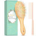 Bsisme Hair Brush with Boar Bristle & Nylon Pins for Women Men Kids, Detangling Hairbrush for Thick Thin Curly Straight Wet or Dry Hair Smoothing Massaging Enhance Shine & Health