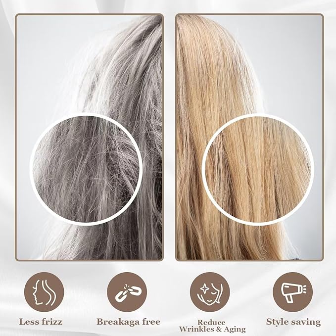 Adubor 100% Silk Pillowcase - Mulberry Silk Pillow Cases, 23 Momme 6A Grade Fibers, Silk Pillow Case for Hair and Skin Health, with Hidden Zipper (Standard: 20''x26'', Lvory White, 2PC)