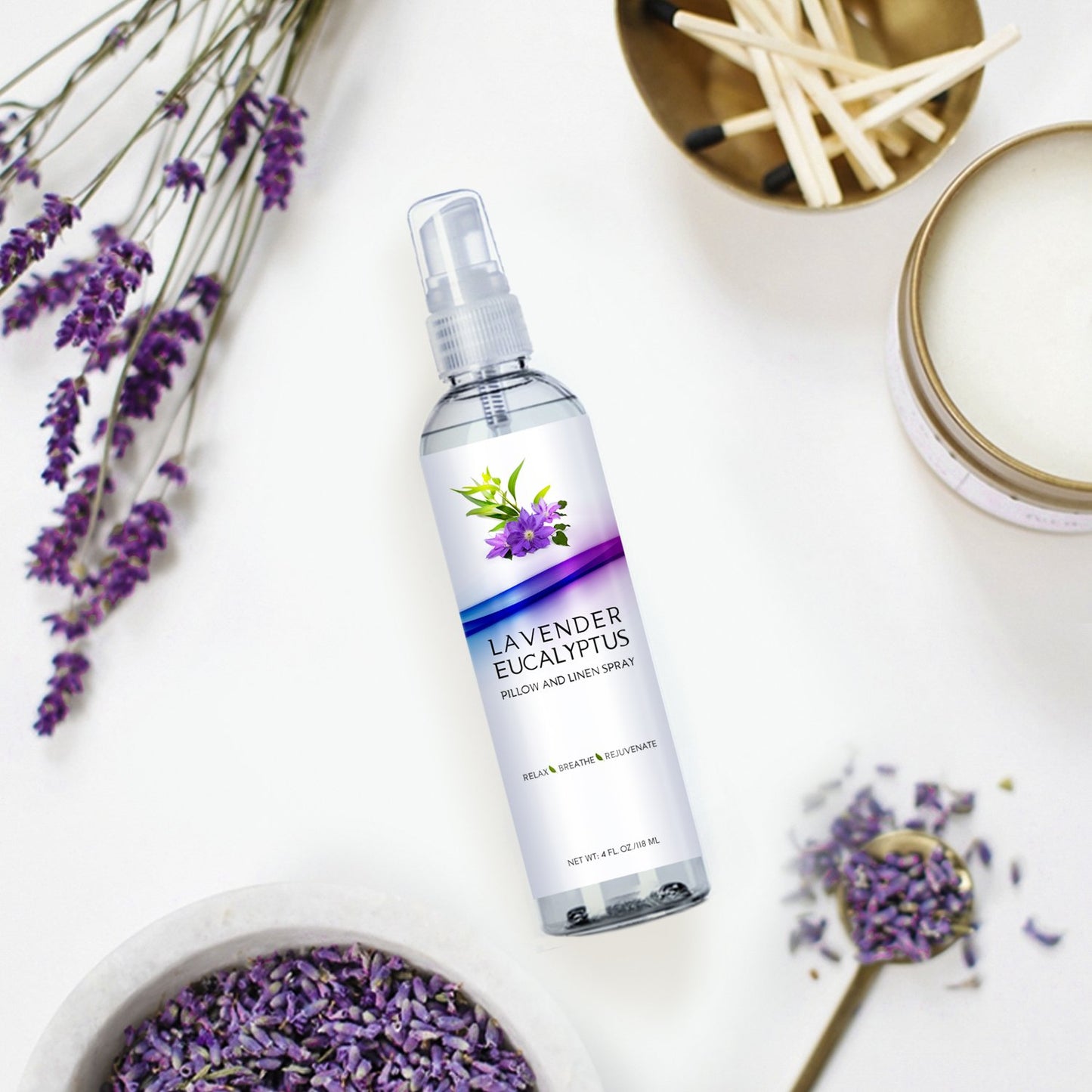 Original Lavender Eucalyptus Pillow and Linen Spray, Best Home Essential Oil Mist to Relax The Body, Fresh Clean Smell (Lavender Eucalyptus, 4oz)