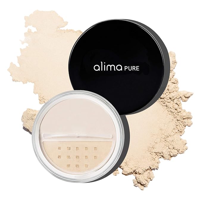 Alima Pure Matte Foundation Loose Mineral Powder Foundation Makeup, Loose Powder Makeup Oil Free Talc Free Powder, Natural Makeup Mineral Foundation Full Coverage Natural Foundation Powder .15 oz/4.5g