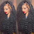 250 density Deep Wave Lace Front Wigs Human Hair Glueless Wig HD Lace Front Wigs Pre Plucked with Baby Hair for Women 13x6 Deep Curly Frontal Wigs Human Hair (20 Inch