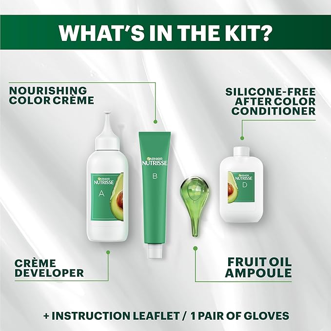 Garnier Hair Color Nutrisse Nourishing Creme, 61 Light Extra Ash Brown (Mochaccino) Permanent Hair Dye, 2 Count (Packaging May Vary)