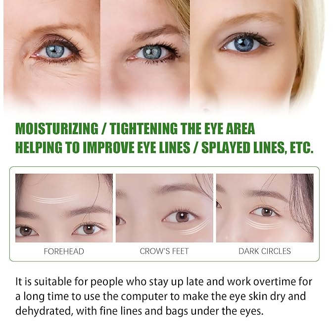 Seaweed Eye Mask, Under Eye Patches with Collagen & Hyaluronic Acid, Seaweed Eye Tightening Mask, Green Eye Gel Pads for Puffiness, Wrinkles, Dark Circles and Bags Under Eyes - 30 Pairs