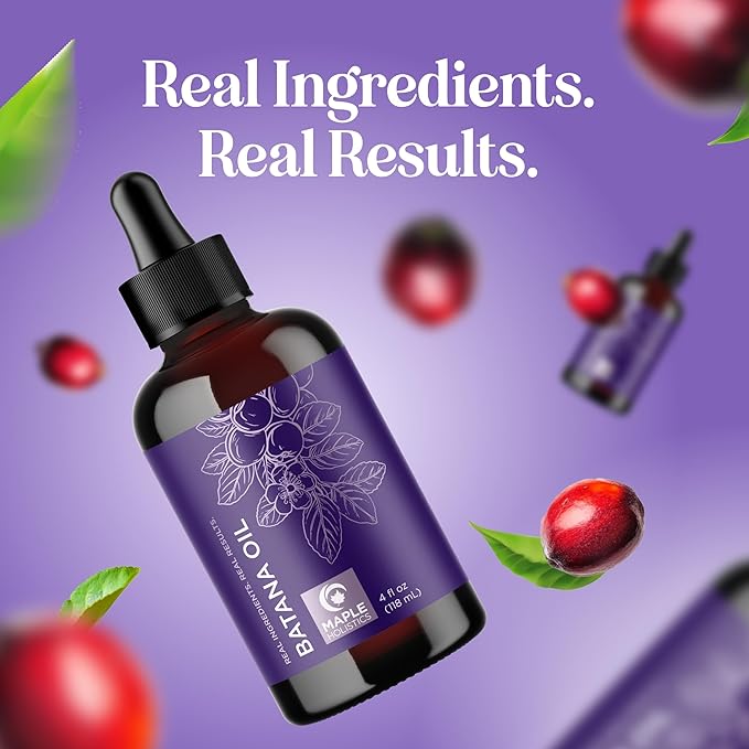 Pure Batana Oil for Hair Care - Cold Pressed 100% Batana Oil for Hair Skin & Nails - Moisturizes & Nourishes to Support Radiance - Vegan Non-GMO Hexane Free Dermatologist Tested (4 Fl Oz)