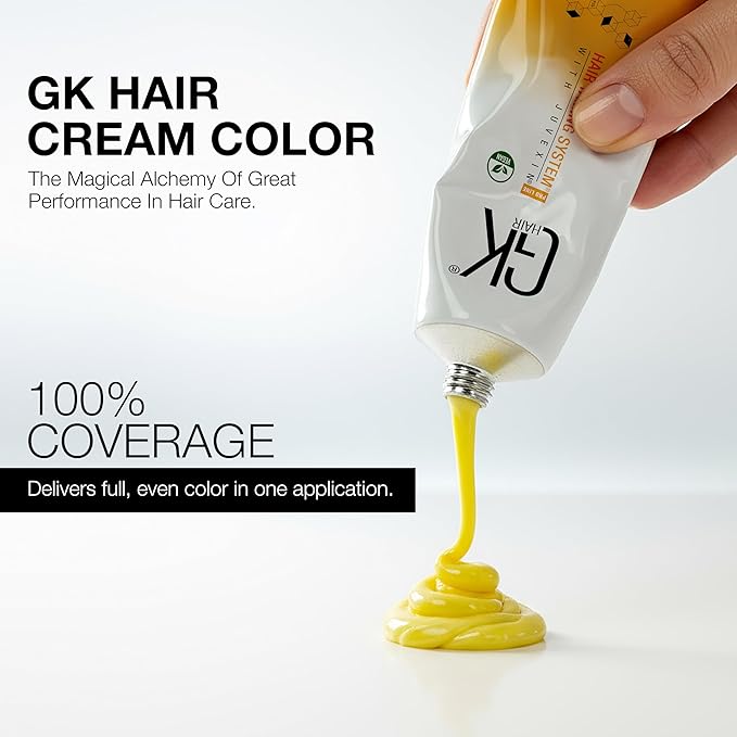 GK HAIR Global Keratin Reds 7.64 Copper Blonde Hair Color Cream Tube (3.4 Fl Oz/100ml) + 20 Volume Developer (5 Fl Oz/150ml) - Professional Permanent Long Lasting Toner Dye