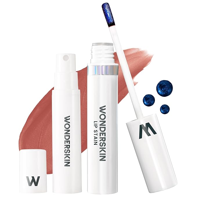 Wonderskin Wonder Blading Lip Stain Peel Off and Reveal Kit - Long Lasting, Waterproof Nude Lip Tint, Transfer Proof Natural Lip Stain Kit (Lovely)