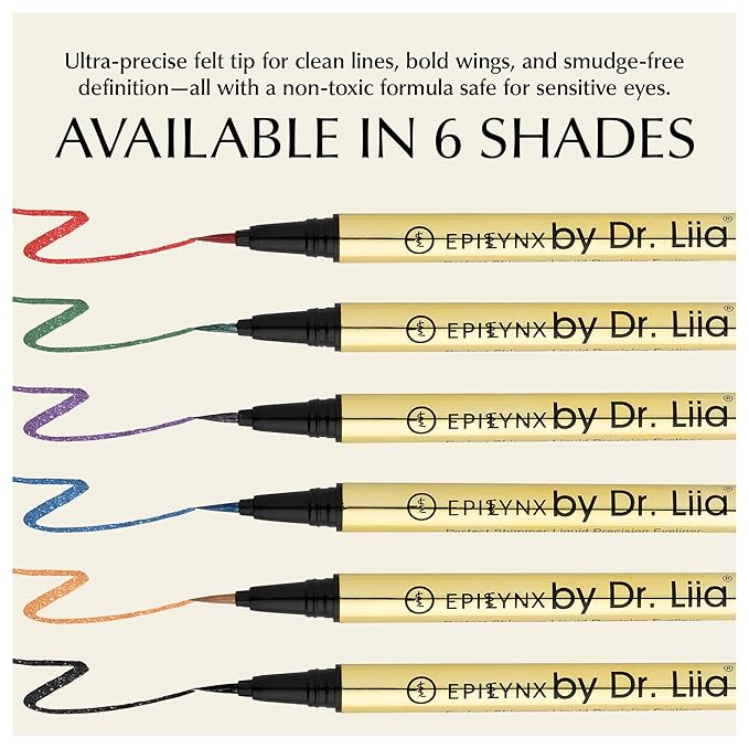 Waterproof Eyeliner - Smudge-Proof Liquid Eyeliner Pen with Precision Tip for Smooth, Long-Lasting Application - Vegan, Hypoallergenic & Gluten-Free Eye Liner - 2mL Shimmer Gold Brown