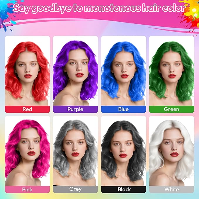 Blue Temporary Hair Color Spray for Kids & Women- Washable Root Touch Up Hair Dye, Non-Sticky Hair Wax for Christmas,Cosplay,Parties (120ML, Blue)