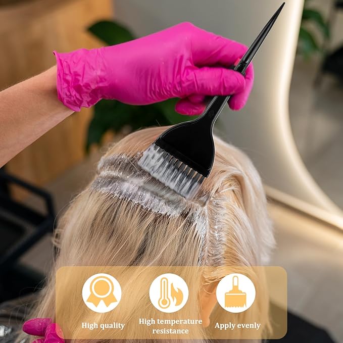 10 Pcs Hair Dye Brush Kit Hair Color Brushes Hairs for Women Men Color Applicator Brushes Combs Professional Colors Brush Sharp Tail Comb Reusable Colors Applicator for Salon Use Home DIY Dyeing