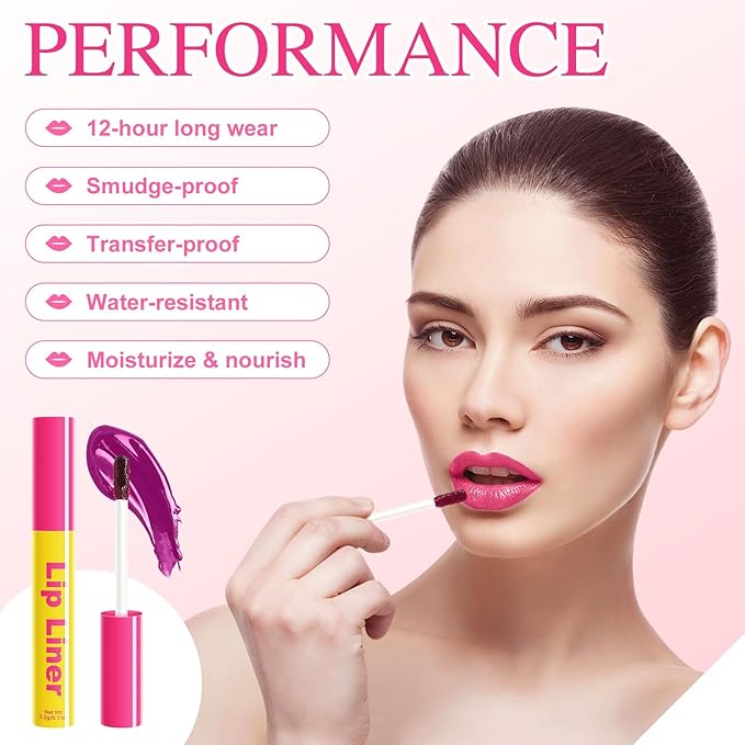 Lip Stain - Lip Stain Peel Off Long-Lasting with Matte Finish Waterproof & Transfer-Proof, Lip Liner Moisturizing & Nourishing Non-Stick Cup Highly Pigmented Color Lip Tint (06 Mauve)