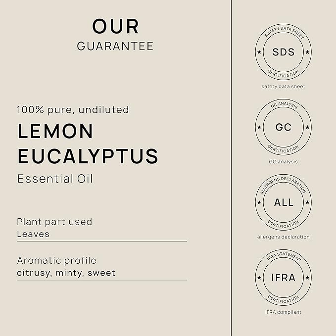 VINEVIDA Lemon Eucalyptus Essential Oil 32 oz - Undiluted - DIY Candle Scents - Bulk 946.36 ml