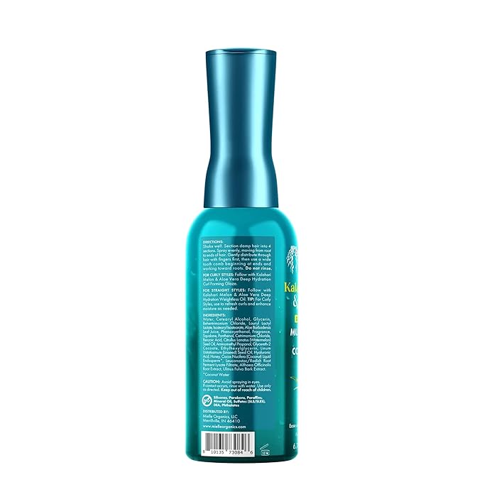 Mielle Kalahari Melon & Aloe Vera Multi-Tasking Leave In Conditioner Spray - 3-in-1 Hair Detangler Spray, Curl Refresher & Moisturizer for Dry, Curly & Textured Hair - Up to 5 Days of Moisture (6.7oz)