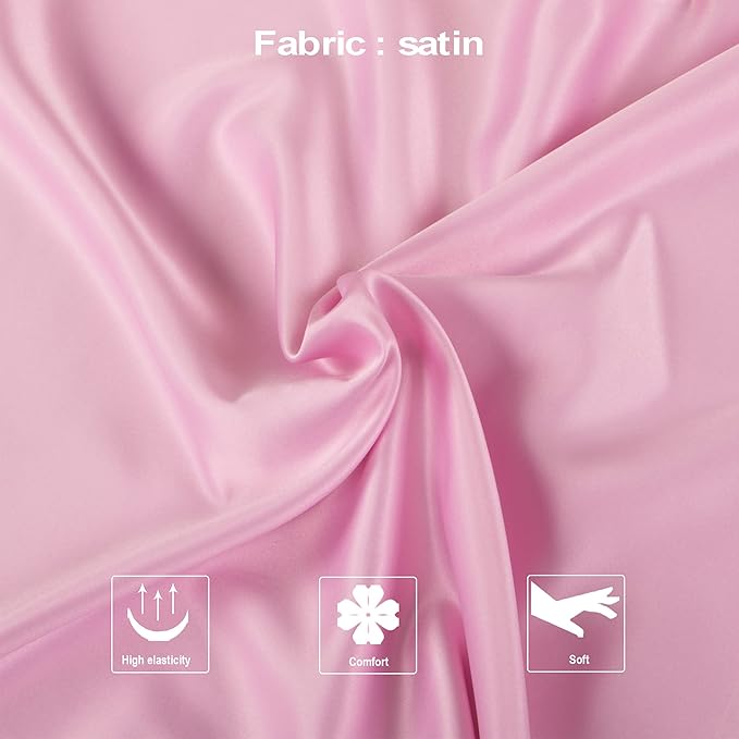 NTBAY Zippered Satin Pillow Cases for Hair and Skin, Luxury Standard Hidden Zipper Pillowcases Set of 2, 20x26 Inches, Light Pink
