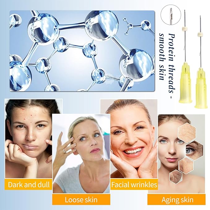 elves pdo threads eye mono - pdo thread lift eyes bullet blunt type, 30G25mm, 50 pieces