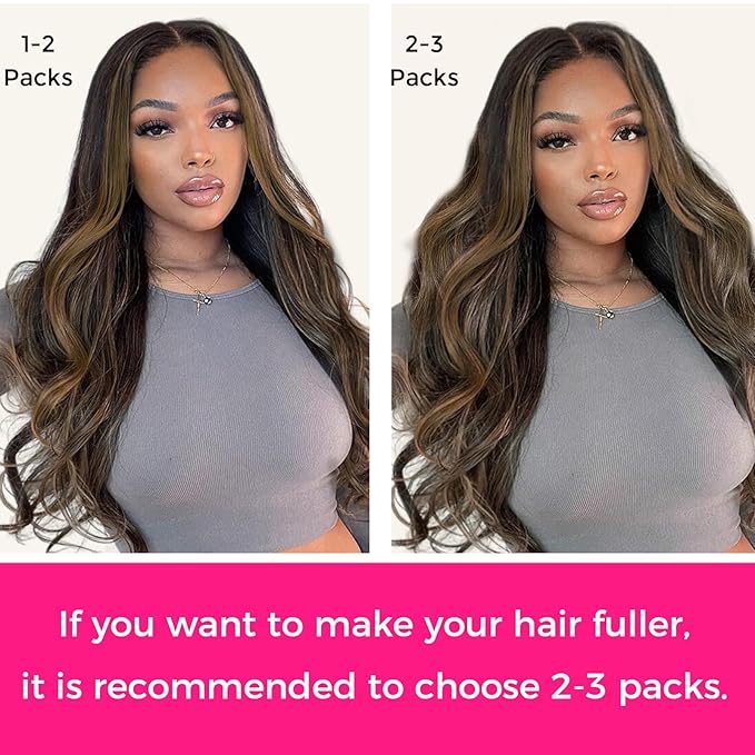 Lashey Seamless Clip in Hair Extensions Human Hair 130g 9pcs 16 Inch Body Wave Natural Black Mixed Chestnut Brown Clip in Hair Extensions for Women