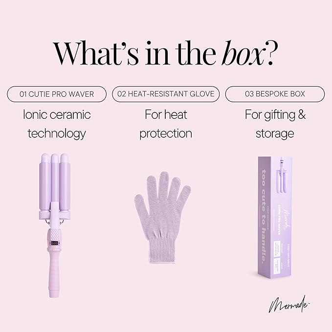 Mermade Hair | 0.9" Cutie Pro Waver | Three Barrel Curling Iron for Beach Waves