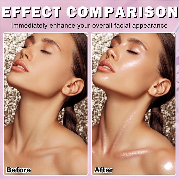 White Highlighter Makeup Palette Face Highlighter Powder Iluminadores De Maquillaje Narutal Shimmer Glitter Highlighter Blush Powder Makeup Palette-03 Fairy Pink