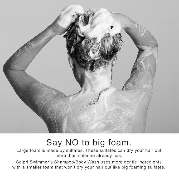 Swimmers Chlorine Vitamin C Swim Shampoo Body Wash with Pre & Post Swim Conditioner (16 Fl Oz Total)