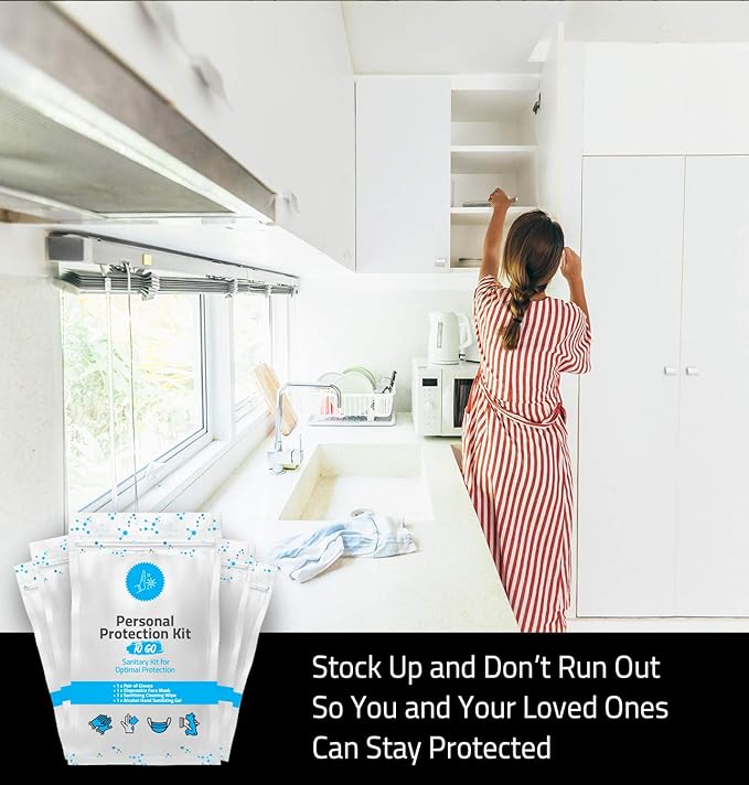 4 Item All-In-One Personal protection Kit - 10 PACK