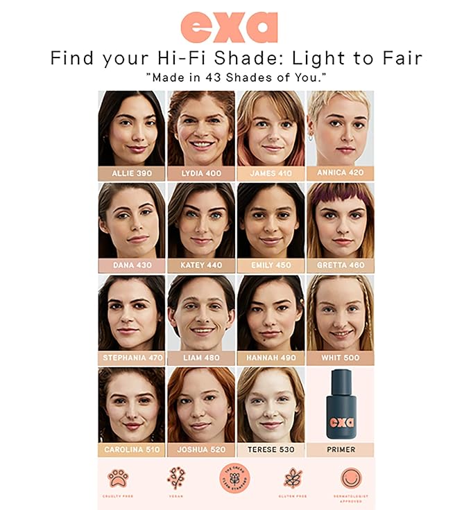 Exa Beauty - Natural High Fidelity Foundation | Clean, Vegan, Cruelty-Free Makeup (Nya 140)