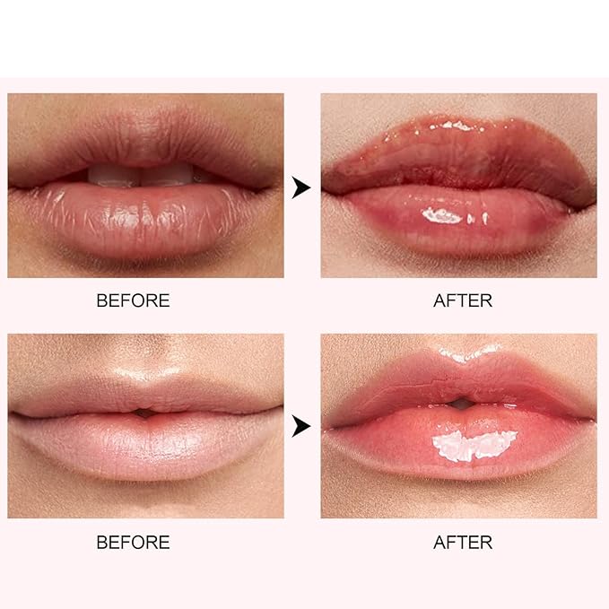 Lip Plumper Gloss,Natural Spicy Lip Plumping Booster Moisturizing Hydrating Lip Plumping Oil and Lip Care Serum for Women Girls(#1)