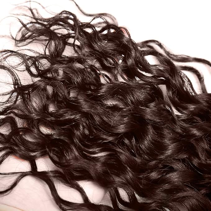 28 Inch Brown Human Hair Bundles Color 4 Water Wave Bundle Double Weft Chocolate Brown Wet and Wavy Bundle Hair Weave Niegmeag Brazilian Virgin Remy Hair Extensions