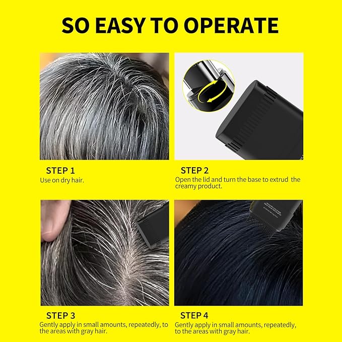 SEVICH Touch Up Comb 2 in 1 Korean, Instant Hair Root Touch-Up Stick | Dual-Sided Design For Natural Gray Coverage, Long-Lasting Moisturizing Formula With Plant Extracts,15g Medium brown