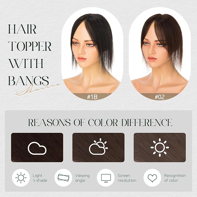 Hairro Human Hair Toppers For Women Lace Base Remy Topper Hair Pieces No Bangs Clip On Topper Handmade Wiglet Hair Extensions For Hair Loss 11 Inches 21g #02 Dark Brown