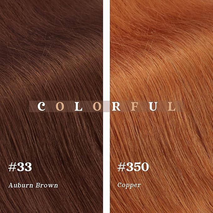 Ve Sunny Clip in Hair Extensions Real Human Hair Dark Auburn Red Remy Human Hair Clip in Extensions Full Head Straight Real Hair Extensions For Women 7pcs 120g 18 inch