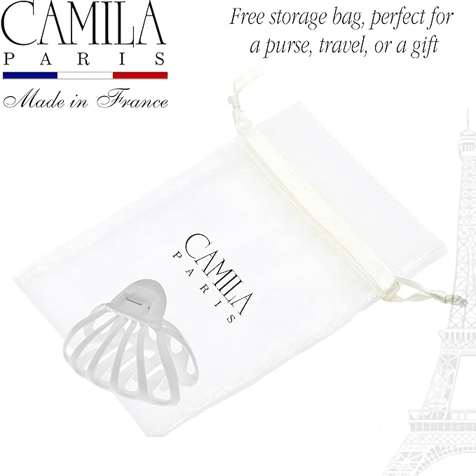 Camila Paris CP3632 French Octopus Hair Clip, Large Hair Clips for Thick Hair, Big Hair Claw Clip for Long Hair, Durable Girls Hair Clips for Women for Wavy Hair, Strong No-Slip Grip. Made in France