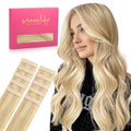 WENNALIFE Tape in Hair Extensions Human Hair Tape in Extensions, 10pcs 20g 10 inch Remy Invisible Tape Ins