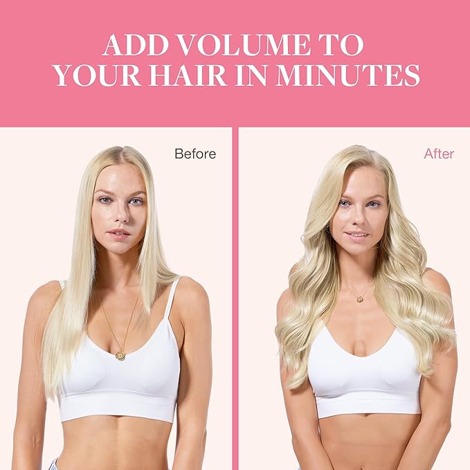 GOO GOO Clip in Hair Extensions Real Human Hair, Remy Human Hair Extensions Clip ins for Women, Natural Human Hair, 14inch 150g 9Pcs, 17A/60A Ash Blonde Highlighted Platinum Blonde