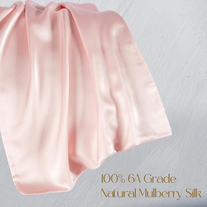 ZIMASILK 100% Pure Mulberry Silk Pillowcase for Hair and Skin Health,Soft and Smooth,Both Sides Premium Grade 6A Silk,600 Thread Count,with Hidden Zipper,1pc(Toddler 13''x18'',Pink)
