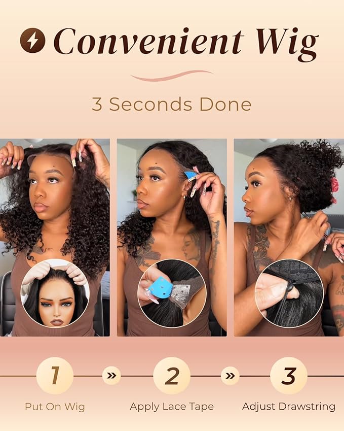 Arabella 13x6 Lace Front Wigs Human Hair 210% Density Glueless Wigs Human Hair 100% Curly Wave Human Hair Wigs 12A Pre Plucked Pre-Bleached Pre-Cut Glueless Wig (26inch,13x6 deep curly wig)
