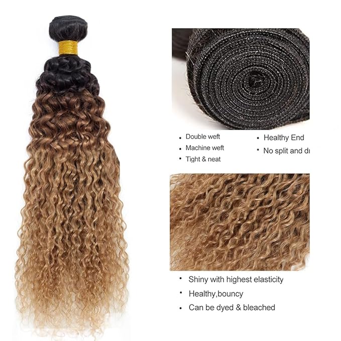 30 32 34 Inch T1B/4/27 Human Hair Bundles Honey Blonde Water Wave Bundles Niegmeag Peruvian Virgin Remy Hair Extensions Ombre Blonde Bundle