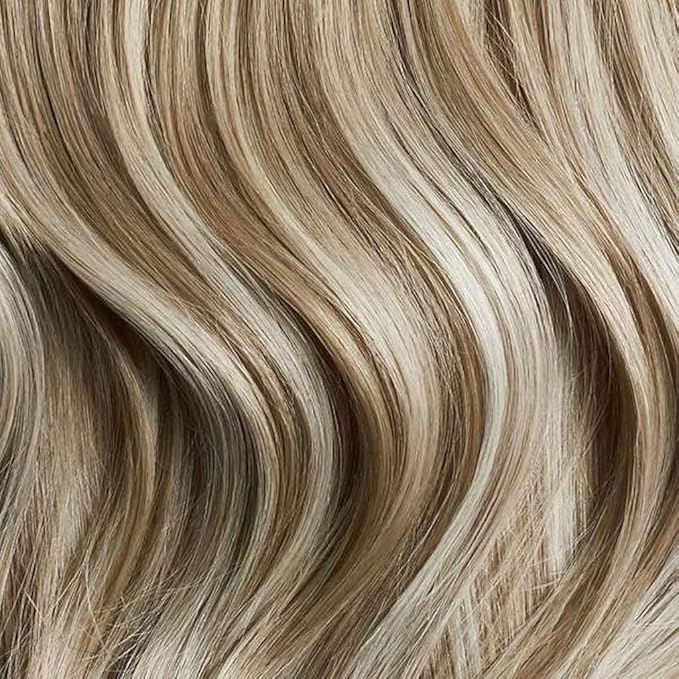 Luxy 100% Remy Human Hair – Halo Clip-In Hair Extensions –Natural Looking Volume & Length - One-Piece - Easy 5-Min Application 140 grams 16" Natural Blonde Balayage