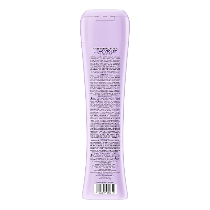 naissant Lilac Violet Hair Toning Mask | Ultra High-Purity Pigments | Color Depositing Violet Tone | Hyaluronic Acid, Collagen & Biotin | Paraben, Ammonia & Sulfate Free | 10.1 Fl. Oz
