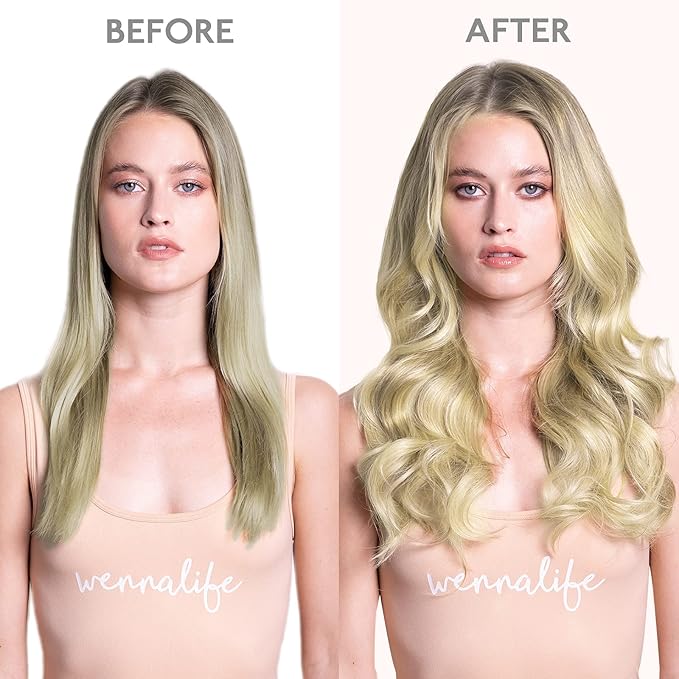 WENNALIFE Clip In Human Hair Extensions, 16 Inch 120g 7pcs Ash Blonde to Golden Blonde and Platinum Blonde Ombre Clip in Human Hair Remy Clip in Hair Extensions Real Human Hair Double Weft