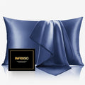 INFIIXSO Mulberry Silk Pillow Case King Size, Silk Pillowcase with Hidden Zipper 20"x36", Extraordinary Smooth and Soft Pillow Cases for Hair and Skin(Navy, 1 Pack)