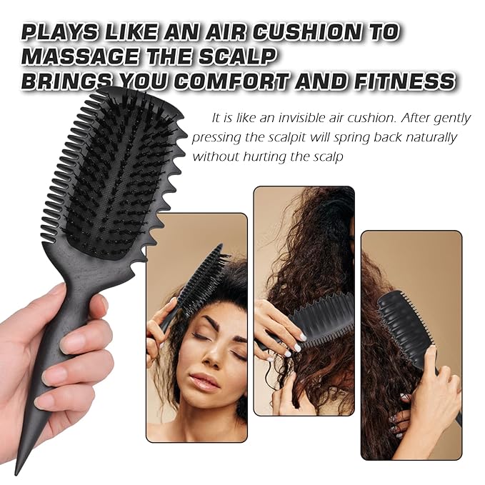 Candy Brush Curl Defining Hair Brush for Effortlessly Detangling Shaping and Styling Curls, Curl Brushes with EdgeLift for All Wet or Dry Hair Types for Women and Girl, Reduce Pulling and Frizzing