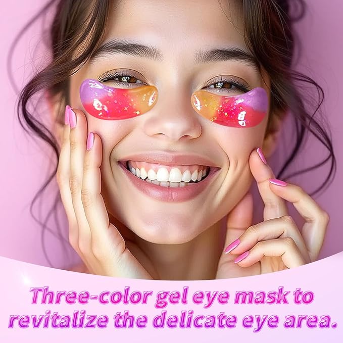 Eye Masks (24 Pairs) - Gift for Her - Under Eye Patches for Dark Circles, Puffiness, Wrinkles, Soothing & Hydrating, Skincare Eye Gel Pads, Beauty Essential for Women, Bridesmaid Gifts