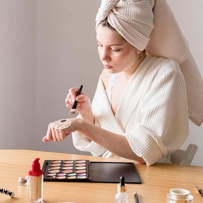 2 Pcs Makeup Hand Palette Foundation Palette Foundation Mixing Palette Hand-Held Nail Art Manicure Palette Clear Makeup Palette for Mixing Foundation Eye Shadow Nail Art